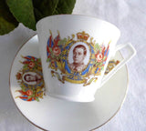 King Edward VIII Abdicated 1937 Cup and Saucer Trio Art Deco Royal Memorabilia