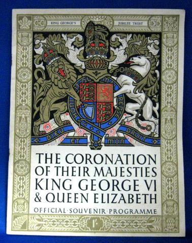 Original King George VI And Queen Elizabeth 1937 Coronation Official Program