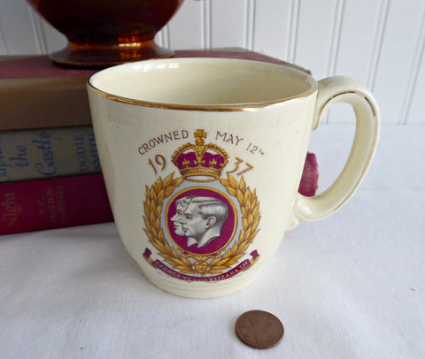 George VI Coronation Mug 1937 King George VI Queen Elizabeth II New Hall Royal Souvenir