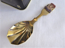 King George VI Queen Elizabeth Coronation Tea Caddy Spoon 1937 Tea Scoop