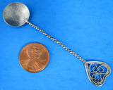 George VI Sterling Silver Salt Spoon Handmade Sixpence 1937 OOAK