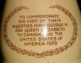 Royal Winton Grimwades Vase George VI Visit To US Canada 1939 Souvenir