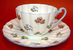Shelley Cup And Saucer Rose Pansy Forget Me Nots Ludlow 1950s