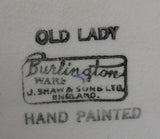 Toby Jug Character Jug Burlington Shaw Old Lady England 1940s