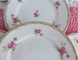 Shelley Plates 4 Bridal Rose Combo Side Plates 1940-1950s Bread