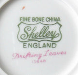 Shelley Drifting Leaves Cream and Sugar England Gainsborough Shape 1940s