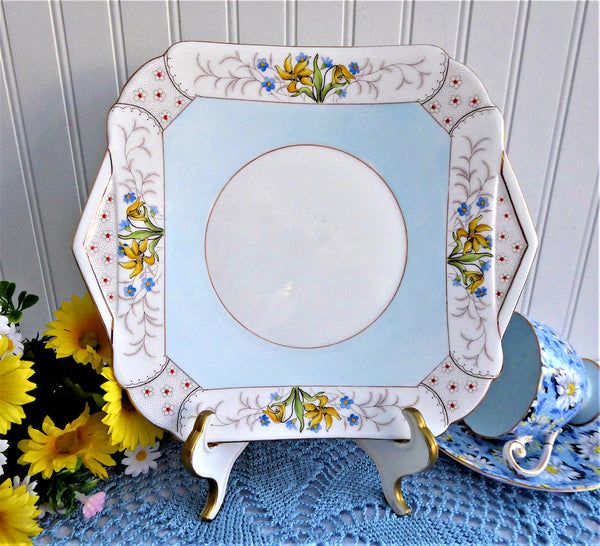 Shelley Sandwich Cake Plate Art Deco Vogue Mode Shape 1940s Serving Plate