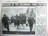 Wartime English Newspaper 1942 Sunday Pictorial Dieppe Ads Articles WWII Stories Original