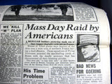 Wartime English Newspaper 1942 Sunday Pictorial Dieppe Ads Articles WWII Stories Original