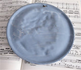 Composer Beethoven Jasperware Plaque Blue And White 7.5 Inches Musician
