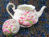 Teapot Royal Albert Blossom Time 1950s England Bone China Tea Pot