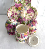 Royal Winton Grimwades Chintz Salt Pepper Mustard Tray Cheadle 1950s 5 Pieces