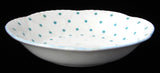 Shelley Dainty Polka Dot Fruit Bowl Sauce Turquoise 1950s Side Bowl