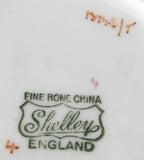 Shelley Dainty Polka Dot Fruit Bowl Sauce Turquoise 1950s Side Bowl
