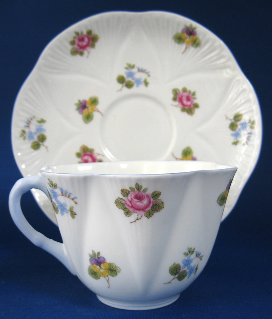 Cup and Saucer Shelley Dainty Rose Pansy Forget Me Nots 1950s Teacup ...