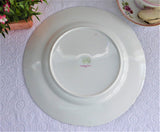 Shelley Drifting Leaves Dinner Plate Charger 1950s Aqua Platinum 10.25 Inch