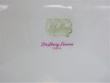 Shelley Drifting Leaves Dinner Plate Charger 1950s Aqua Platinum 10.25 Inch