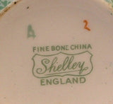 Shelley Daisies Chintz Sugar And Cream Green Cambridge Shape 1950s