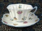 Shelley Cup And Saucer Rose Pansy Forget Me Nots Stratford 1950s