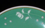Shelley England Green Mocha Cup And Saucer Stencil 1950s Demitasse