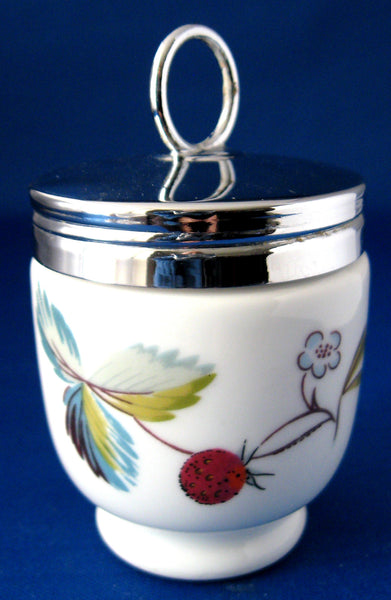 Egg Coddler Royal Worcester Strawberry Fair Single 1950s Strawberries Blossoms