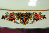 Wedgwood Platter Frontenac Art Deco 12 inches Stylized Floral Black Rust 1950s