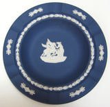 Wedgwood Dark Blue Jasperware Plate Bowl 7 Inches Pegasus 1950s