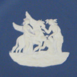 Wedgwood Dark Blue Jasperware Plate Bowl 7 Inches Pegasus 1950s