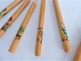 Lacemaking Bobbins Turned 8 Wood 1950s Bobbins UK Animal Decals Pillow Lace Treen