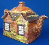 Cottageware Teapot Price Brothers Hand Painted Large 1940s Thatched Cottage