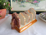 Cottageware Toast Rack Cottage Ware English Vintage 1960s 4 Slice Kitsch