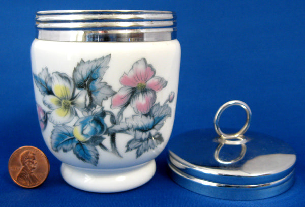 Royal Worcester Egg Coddler Nasturtium Thyme Floral Porcelain Made