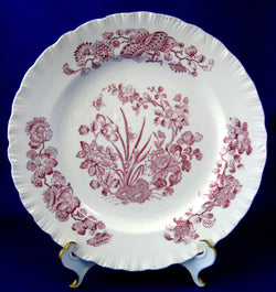 Wedgwood Mulberry Transferware Plate Shells Floral 1957 Purple 8.25 Inch