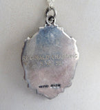 English Hallmarked Fob Medal Sterling Silver Waltz Dance Necklace 1952 IDMA