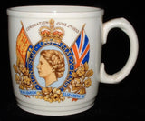 Mug Coronation Queen Elizabeth II England Ironstone 1953 Johnson Brothers