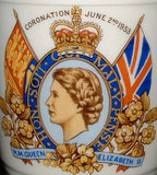 Mug Coronation Queen Elizabeth II England Ironstone 1953 Johnson Brothers