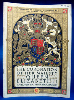Coronation Programme Queen Elizabeth II England 1953 Programme For Canada