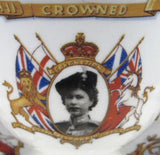 Cup and Saucer Elizabeth II Coronation 1953 Crown Handle Trooping Colour Outfit