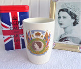 Beaker Queen Elizabeth II Coronation Cup 1953 Nelson Ware White Horse Of Kent
