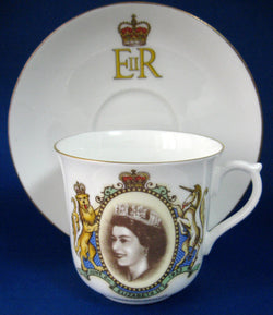 Shelley Cup And Saucer Coronation Queen Elizabeth II Royalty 1953