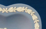 Wedgwood Jasperware 3 Graces Heart Dish Blue And White Acorn Border