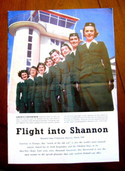 Flight To Shannon Ireland Tourist Section Cosmopolitan Magazine 1958 Advertising