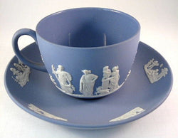 Wedgwood Jasperware Cup and Saucer Sacrifice With Lamb Goat 1959
