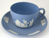 Wedgwood Jasperware Cup and Saucer Sacrifice With Lamb Goat 1959