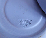 Wedgwood Cup and Saucer Blue Jasperware Sacrifice Figures Cherubs 1960 England
