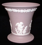Vase Wedgwood Lavender Jasperware Cupids Classical Lilac Jasper 1960