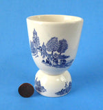Eggcup Blue Transferware Toile England Egg Cup Double Ironstone