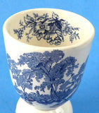 Eggcup Blue Transferware Toile England Egg Cup Double Ironstone