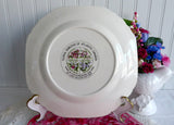 Canada Provincial Flowers 1960s Fancy Square Plate Lord Nelson England Souvenir