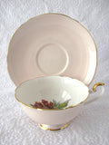 Shelley China Fruit Center Cup And Saucer Boston Shape Pale Pink